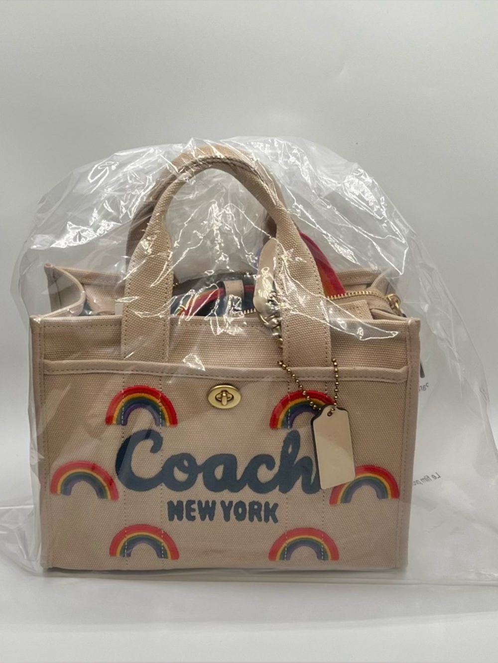 Coach Rainbow Embroidered Cargo Tote 26 - NWT - Picture 11 of 11